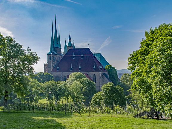 Der Erfurter Dom in der Landeshauptstadt Erfurt